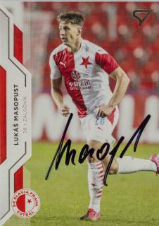 Kartička fotbal, Lukáš Masopsut, Slavia Praha, autogram