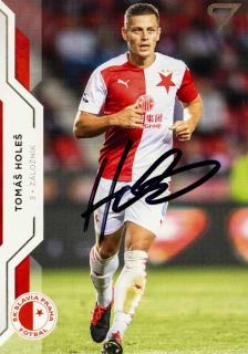 Kartička fotbal, Tomáš Hoeleš, Slavia Praha, autogram