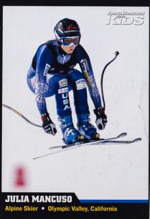 Kartička Julia Mancuso, Alpine Skier, Olympic Valley, California.