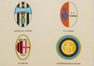 Kartička , Juventus, FC Torino, AC Milan, Inter Milan