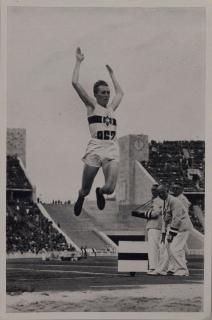 Kartička Olympia 1936, Berlin. Jesse Owens
