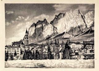 Kartička Olympia, Cortina d'Ampezzo, Monte Falorina,  1956 , 6