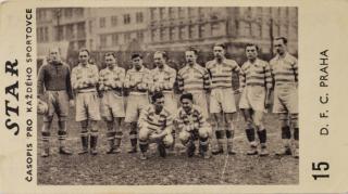 Kartička z časopisu STAR, 15, D.F.C. Praha