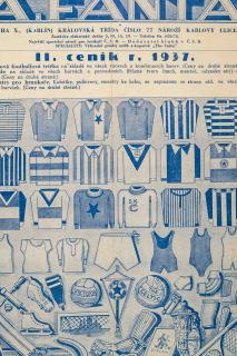 Katalog - leták, Sportovní závod U Footballisty, 1937
