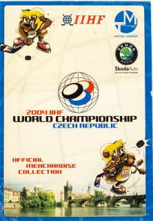 Katalog, merchandising MS, 2004, hokej, Praha