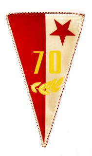 Klubová vlajka 70 let SK SLAVIA PRAHA II