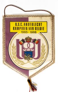 Klubová vlajka RSC Anderlecht Kampionen van Belgie, 1965/1966