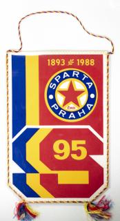 Klubová vlajka Sparta Praha  ČKD, 95 let, 1988