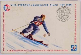 Korespondenční lístek, Akademické zimní světové hry , 1949