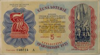 Los - Věcná loterie Československé spartakiády, A, 1955 II
