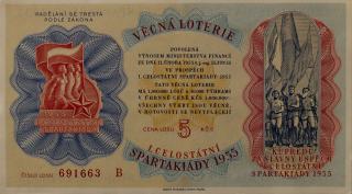 Los - Věcná loterie Československé spartakiády, B, 1955