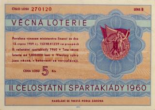 Los - Věcná loterie Československé spartakiády, B,1960 II