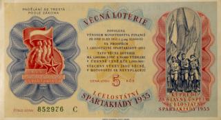 Los - Věcná loterie Československé spartakiády, C852976, 1955