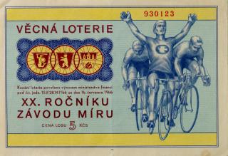 Los - Věcná loterie XX. ročníku Závodu míru, 1966