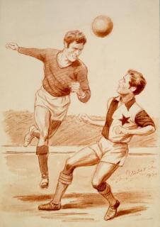 M. Niederle  -  Hlavičkový souboj SLAVIA- SPARTA