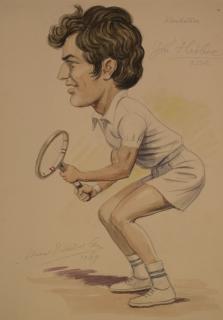 M. Niederle - Karikatura Jiří Hřebec