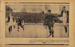 Magazín El  As  Futbolista, Slavia de Prage v. Barcelona, 23/ 1923