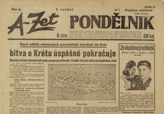 Noviny, A- Zet - Pondělník, č. 21, 1941 (I. vydání)