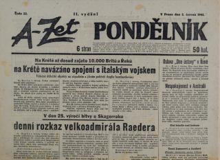 Noviny, A- Zet - Pondělník, č. 22, 1941 (II. vydání)