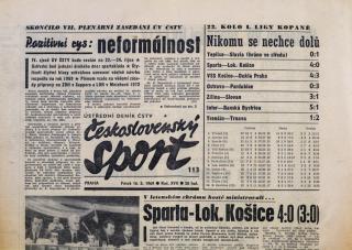 Noviny Československý sport, 113/1969