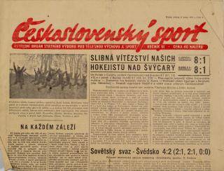 Noviny Československý sport, 4/1955
