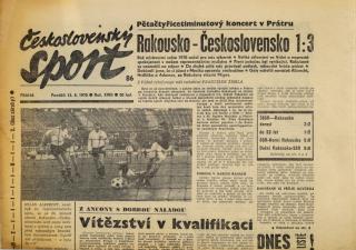 Noviny Československý sport, 86/1970