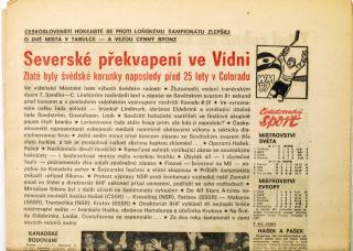 Noviny Československý sport, Severské překvapení ve Vídni, 1987
