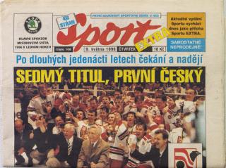 Noviny Československý sport, speciál hokej,MS Vídeň 96