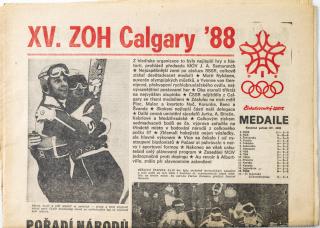 Noviny Československý sport, speciál Kanadský pohár Hokej, 1981