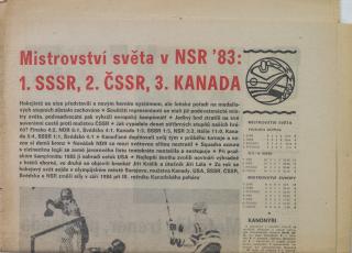 Noviny Československý sport, speciál MS Hokej,NSR  1983