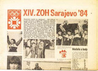 Noviny Československý sport, speciál Sarajoevo 84
