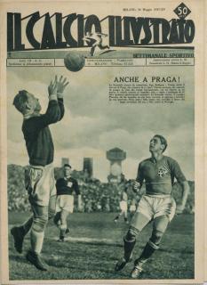 Noviny IL Calcio Illvstrato 1937, Praga-Italia, Planicka