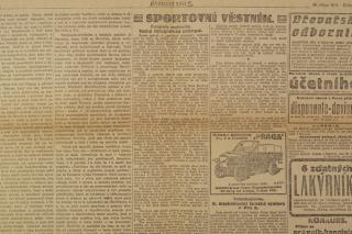 Noviny - Národní listy, fragment, 1921