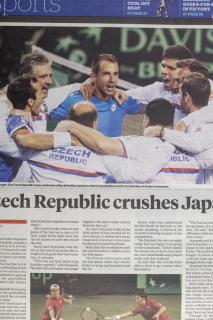 Noviny, On Sunday, Japan Times,  Czech republic crushes Japan, 2014