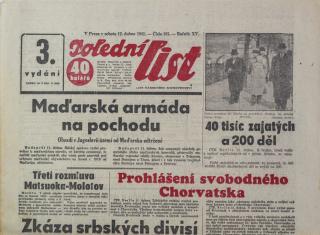 Noviny, Polední list, III. vydání, 101/1941
