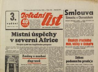 Noviny, Polední list, III. vydání, 133/1941