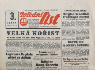 Noviny, Polední list, III. vydání, 153/1941