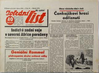 Noviny, Polední list, III. vydání, 35/1942