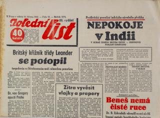 Noviny, Polední list, III. vydání, 72/1942