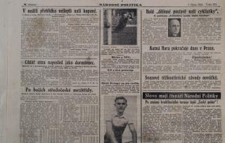 Noviny, Pondělní národní politika, 1942, V neděli přehlídka nejlepší kopané
