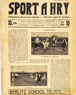 Noviny Sport a Hry, č. 10, Slavia- Wiesbaden, 1906