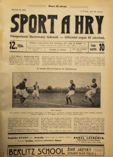 Noviny Sport a Hry, č. 12, Slavia v. Viktoria Magdeburg, 1906
