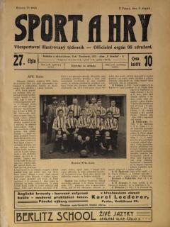 Noviny Sport a Hry, č. 27,  1906