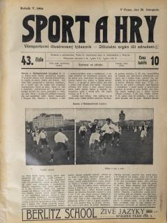 Noviny Sport a Hry, č. 43,Slavia v. Ballspielclub, 1906