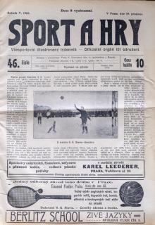 Noviny Sport a Hry, SK Slavia-Smíchov, 1906