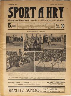 Noviny Sport a Hry, z Matche Slavia - Preussen, 1906