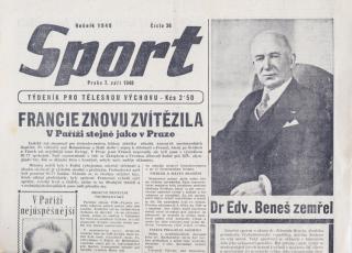 Noviny Sport, č. 36, 1948