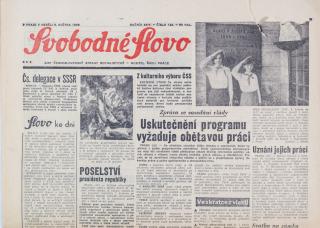 Noviny Svobodné Slovo, 5. V. 1968