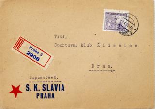 Obálka SK SLAVIA PRAHA , 1940