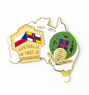 Odznak 1927 Australia vs. Boheminas 1927-2017, WHITE